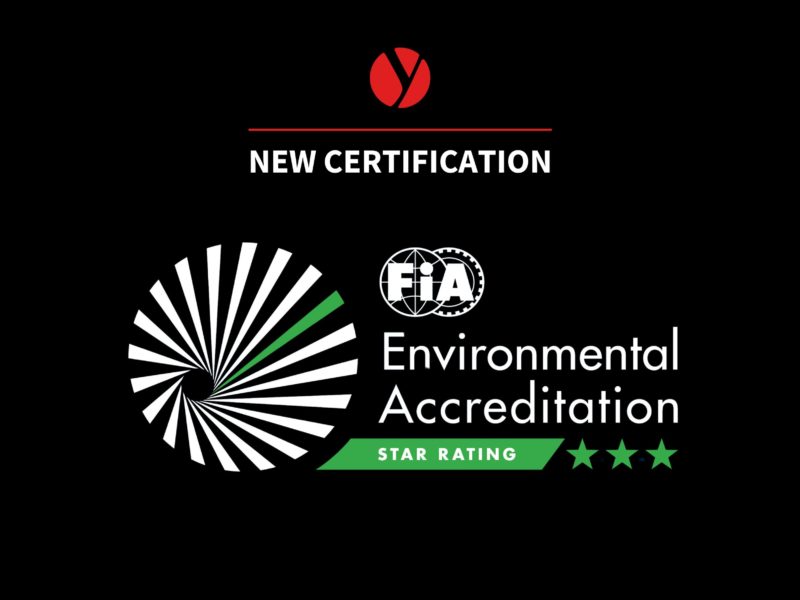 Sustainability in motorsport: YCOM achieved FIA 3 stars certification
