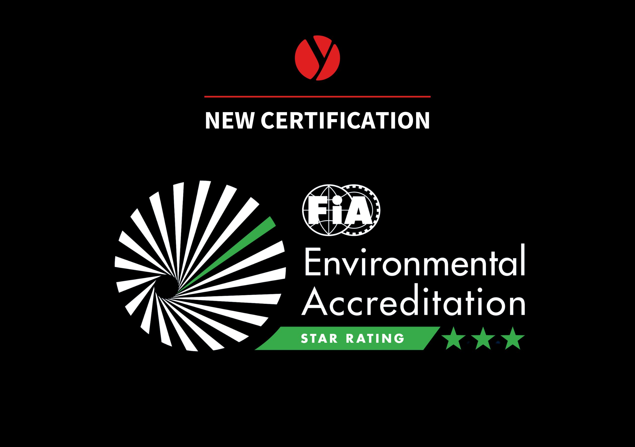 Sustainability in motorsport: YCOM achieved FIA 3 stars certification